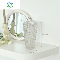三维工匠ins风卢索水晶玻璃花瓶透明插花水养摆件轻奢客厅高级感网红 璀璨-圆形