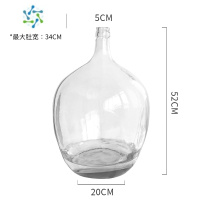 三维工匠马醉木玻璃大肚花瓶 透明吊钟树水培 北欧插花小口大肚子落地摆件 超大号肚瓶[小红书爆火花瓶]