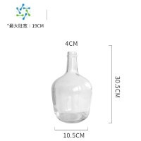 三维工匠马醉木玻璃大肚花瓶 透明吊钟树水培 北欧插花小口大肚子落地摆件 中号肚瓶[小红书爆火花瓶]