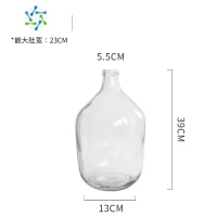 三维工匠马醉木玻璃大肚花瓶 透明吊钟树水培 北欧插花小口大肚子落地摆件 大号肚瓶[小红书爆火花瓶]