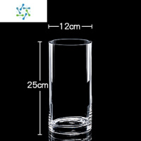 三维工匠花瓶摆件客厅插花玻璃竹马醉木鲜花直筒大号落地餐桌简约现代玄关 口径12高25cm[机制]