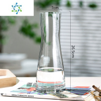 三维工匠创意简约欧式玻璃花瓶透明水养植物鲜花玫瑰百合花瓶干花插花摆件 726透明色[款] 大