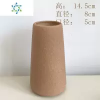 三维工匠ins韩风创意干花摆件花瓶家居迷你陶瓷花瓶摆件装饰小花瓶 宽口 浅棕黑点
