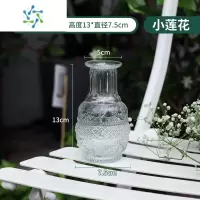 三维工匠法式复古浮雕小花瓶摆件客厅插花瓶ins风干花透明高级感 小花瓶[小莲花]