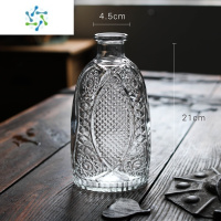 三维工匠马德里花瓶西班牙法式复古玻璃北欧浮雕客厅插干花摆件小窄口花瓶 大鱼海棠