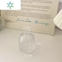 三维工匠ins透明迷你桌面装饰花瓶法式复古浮雕精致玻璃小花瓶民宿摆件 迷你花瓶-少女