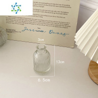 三维工匠ins透明迷你桌面装饰花瓶法式复古浮雕精致玻璃小花瓶民宿摆件 迷你花瓶-罗马柱