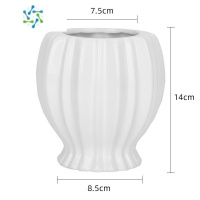 三维工匠陶瓷南瓜满天星花瓶客厅插花假花摆件欧式现代简约仿真花干花花瓶 榴莲瓶