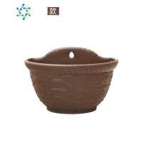 三维工匠吊篮阳台花盆壁挂式塑料半圆绿萝盆阳台护栏水培植物吊兰盆花盆容器