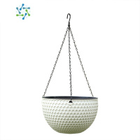 三维工匠加厚塑料吊篮盆悬挂式花盆多肉绿萝垂吊盆自吸水培吊兰盆花盆容器