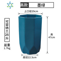 三维工匠天堂鸟散尾葵幸福树室内外特大号北欧风花盆加厚树脂塑料仿水泥盆花盆容器