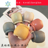 三维工匠多肉拇指盆控形盆磨砂素陶简约复古粗陶陶瓷小花盆特小号迷你花器花盆容器