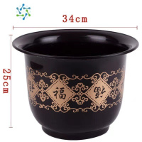 三维工匠大号加厚塑料花盆仿陶瓷种果树月季花绿萝送托盘花盆容器