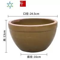 三维工匠老式水缸花盆土陶庭院鱼缸室外瓦缸造景阳台养龟荷花睡莲专用盆缸花盆容器
