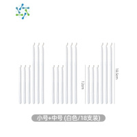 三维工匠密封棒保鲜条强力出料口封口棒塑料袋食物奶粉封口夹子防潮密封夹 白色[小号9支+中号9支]