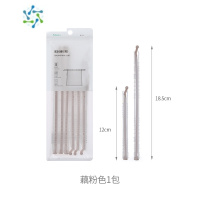 三维工匠FaSoLa密封夹封口夹食品防尘防潮零食食物保鲜封口夹子厨房密封棒 藕粉色1包(18.5cm*3+12cm*3)