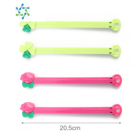 三维工匠封口夹大号塑料夹子保鲜袋夹零食茶叶奶粉防潮食品密封夹子 4个装 加长大号封口夹(2四叶草+2草莓)