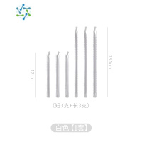 三维工匠密封棒保鲜条封口器塑料袋食品奶粉封口夹食物袋子零食防潮小夹子 白色1包[长3支+短3支]