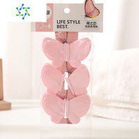 三维工匠食品夹子塑料封口夹毛巾茶叶零食防潮密封家用厨房袋子蚊帐夹器 粉色(六个装)