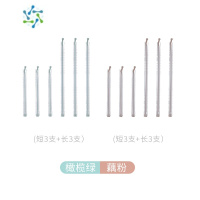 三维工匠密封棒保鲜条封口器塑料袋食品奶粉封口夹食物袋子零食防潮小夹子 橄榄绿+藕粉[各1包=长短各6支]