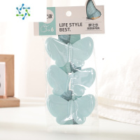 三维工匠食品夹子塑料封口夹毛巾茶叶零食防潮密封家用厨房袋子蚊帐夹器 蓝色(六个装)