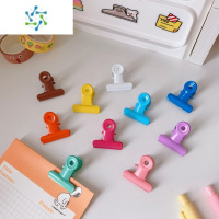 三维工匠ins食品封口夹子 保鲜防潮器薯片坚果零食密封小夹子文件长尾夹 彩色燕尾夹10个随机