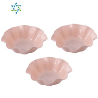 三维工匠现代家用果盘客厅干果盘子水果盘茶几零食糖果盘创意瓜子盘塑料盘 北欧粉色 3个装