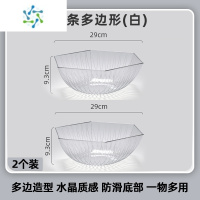 三维工匠网红水果盘家用客厅茶几水果果盘零食盘糖果干果轻奢简约2021新款 2个装-白色[线条多边形]耐用摔不坏