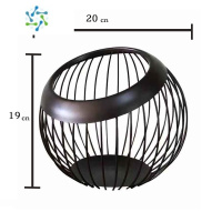 三维工匠网红水果篮客厅家用茶几糖果盘盆北欧轻奢风果盘新家2021新款果篮 斜口咖啡色 收藏送水果叉5个