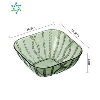 三维工匠轻奢水果盘家用客厅茶几干果坚果糖果盘点心零食小吃摆放盘 透绿中号沙拉碗