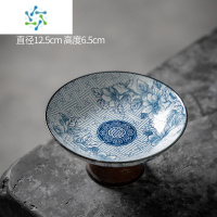三维工匠轻奢茶几青花陶瓷高脚茶点盘网红水果盘客厅家用点心零食贡品供盘 1青花万福茶点盘
