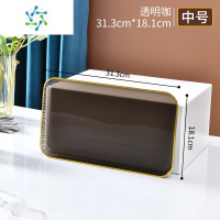 三维工匠果盘家用大号托盘茶点小食茶盘餐盘糖果点心盘现代客厅茶几水果盘 透明茶色-[中号] 收藏加购优先发货