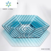 三维工匠ins风亚克力果盘创意现代简约家用客厅茶几零食糖果水果瓜子托盘 溯回-蓝色