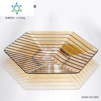 三维工匠ins风亚克力果盘创意现代简约家用客厅茶几零食糖果水果瓜子托盘 溯回-琥珀
