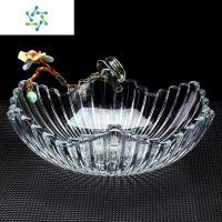 三维工匠水果盘客厅家用茶几水晶玻璃珐琅彩果盘创意奢华零食盘摆件 锦上添花果斗[经典款]