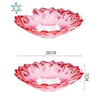 三维工匠水果盘子创意现代个性果盘客厅家用茶几塑料果盆零食盘瓜子糖果盘 红色果盘2只