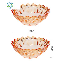 三维工匠水果盘子创意现代个性果盘客厅家用茶几塑料果盆零食盘瓜子糖果盘 橙色果斗2只