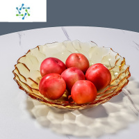 三维工匠水果盘家用客厅茶几水果盆糖果零食盘子精致高端2022新款干果盘小 大号泡泡盘(琥珀)