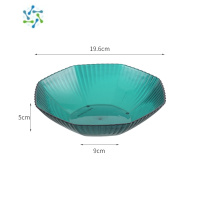 三维工匠欧式透明干果盘家用客厅茶几零食盘小号糖果盘点心盘水果盘糕点盘 加厚PET材质-绿色
