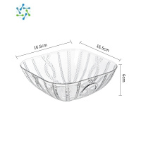 三维工匠水果盘家用客厅轻奢坚果糖果摆放碟子高级感时尚茶几瓜子小吃盘子 透明中号沙拉碗