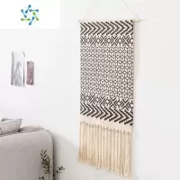 三维工匠ins北欧挂毯装饰挂布流苏手工编织棉挂画卧室客厅背景墙布装饰画