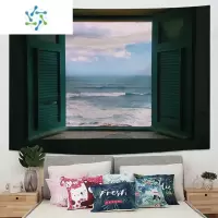 三维工匠网红背景布窗户ins风挂布卧室墙布宿舍床头装饰房间墙壁简约画布装饰画