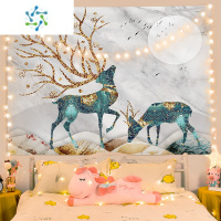 三维工匠北欧轻奢风背景布ins挂布墙面宿舍装饰房间床头布置租房好物墙布装饰画