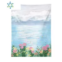 三维工匠小清新背景布原创插画卧室床头墙布租房改造宿舍ins装饰挂布挂毯装饰画