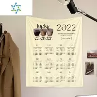 三维工匠2022年日历挂布ins背景布卧室墙面装饰布网红房间床头墙布历挂毯装饰画