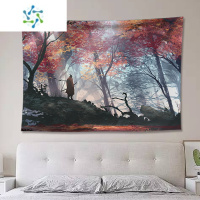 三维工匠武士动漫背景布ins挂布装饰背景墙画布房间卧室宿舍墙壁遮挡墙布装饰画