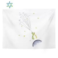 三维工匠背景墙布小王子卡通ins挂布动漫布景抖音布景卧室客厅沙发布装饰装饰画