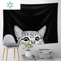 三维工匠北欧黑色背景布ins挂布网红装饰定制挂画挂毯床头布置背景墙墙布