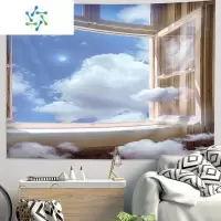 三维工匠云朵ins风背景布轻奢简约挂布卧室墙布宿舍床头装饰房间墙壁画布装饰画