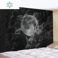 三维工匠北欧ins月球星空壁纸挂毯挂布背景墙酒吧餐厅客栈直播拍照背景布装饰画